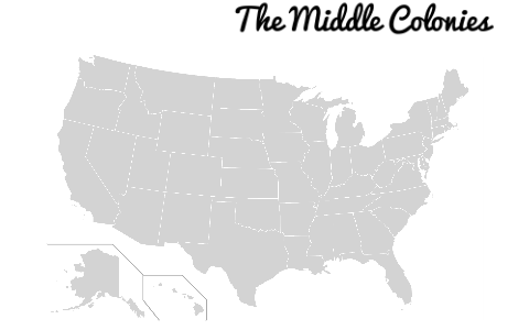 middle colonies blank map