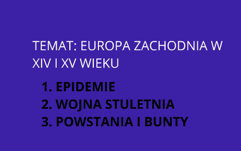 EUROPA ZACHODNIA W XIV I XV WIEKU by Tadeusz Kondraciuk on ...