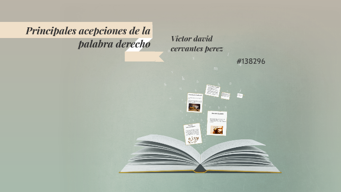 Principales acepciones de la palabra derecho by david
