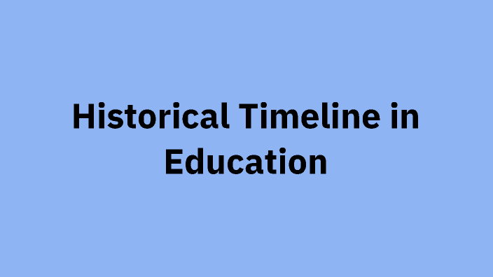Historical Timeline in Education by Ava Sells on Prezi