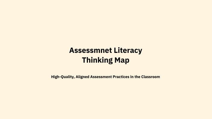 Assessment Literacy Thinking Map by Claire Stewart on Prezi