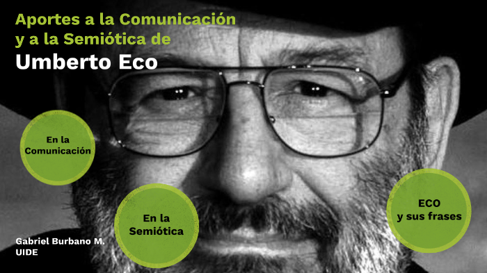 aportes a la comunicación y a la semiótica de Umberto Eco. by Gabriel