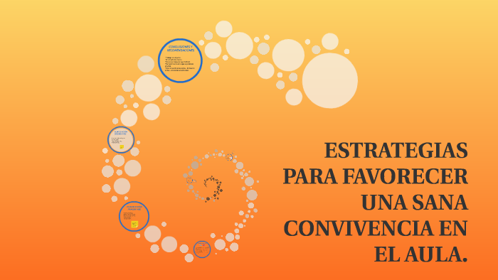 ESTRATEGIAS PARA FAVORECER UNA SANA CONVIVENCIA EN EL AULA. by Silvia ...