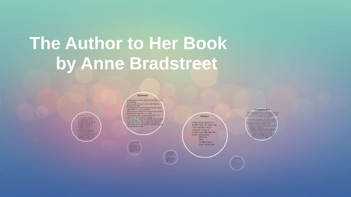 the author to her book anne bradstreet