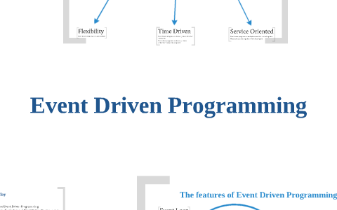 explain the key features of event driven programs
