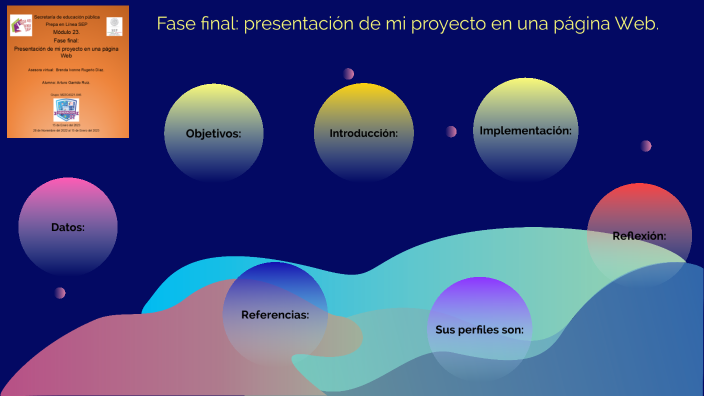 Fase final: Presentación de mi proyecto en una página Web by Arturo