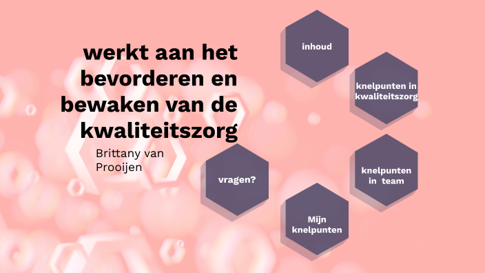 werkt aan het bevorderen en bewaken van de kwaliteitszorg by brittan