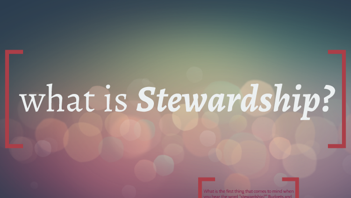 what is stewardship? by alison woytowich on Prezi