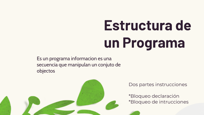 Estructura de un Programa by Ana M Villota G on Prezi