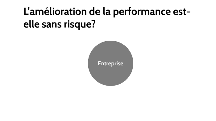 L'amelioration de la performance est-elle sans risque by Ophélie