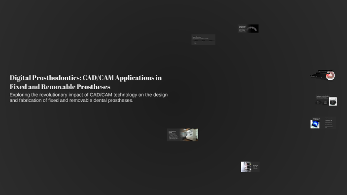 Digital Prosthodontics: CAD/CAM Applications in Fixed and Removable ...