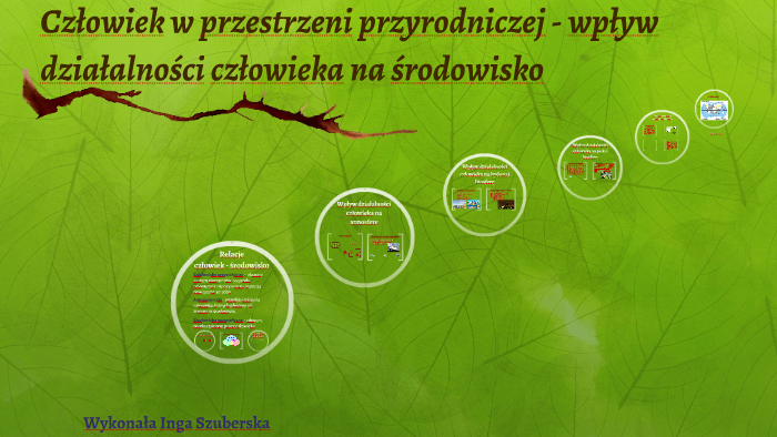 Człowiek w przestrzeni przyrodniczej - wpływ działalności cz by Inga
