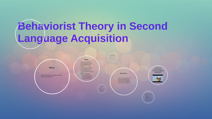 behaviorist theory of language acquisition case study