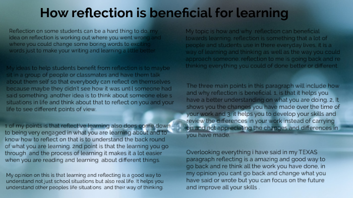 reflection about change