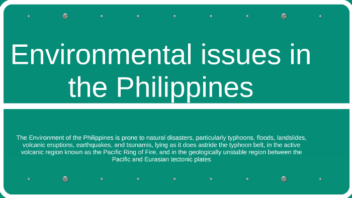 environmental issues in the philippines essay