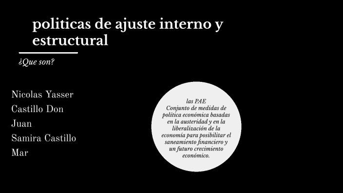 politica de ajuste interno y estructural by Nicolás Castillo on Prezi