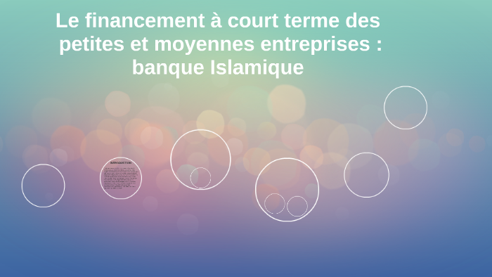LE FINANCEMENT A COURT TERME DE LA PME by Moustapha KALAWI