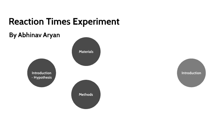 reaction time experiment variables