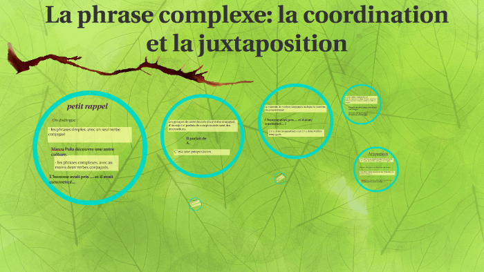 La phrase complexe: la coordination et la juxtaposition by Lucie
