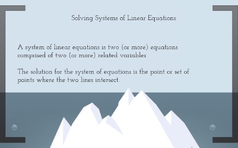 Graphing Linear Equations by Cathie Baker on Prezi
