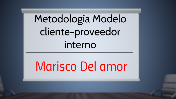 Metodología Modelo cliente-proveedor interno by Kellicita Romero ...