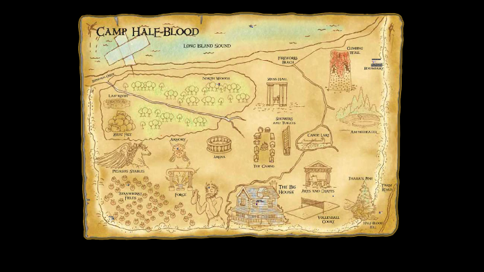 This is a map of Camp Half-Blood from the Percy Jackson series.