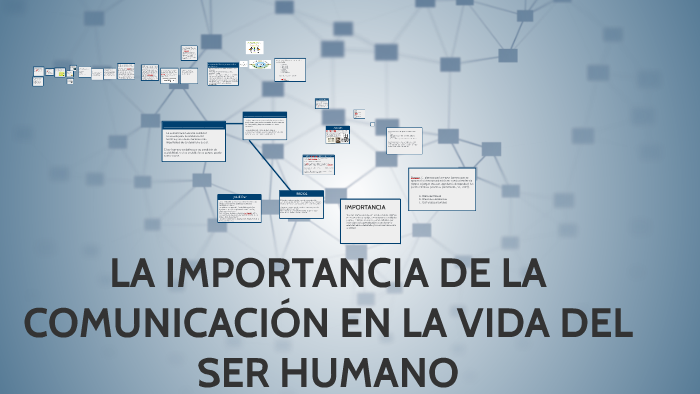 LA IMPORTANCIA DE LA COMUNICACIÓN EN LA VIDA DEL SER HUMANO Y SUS