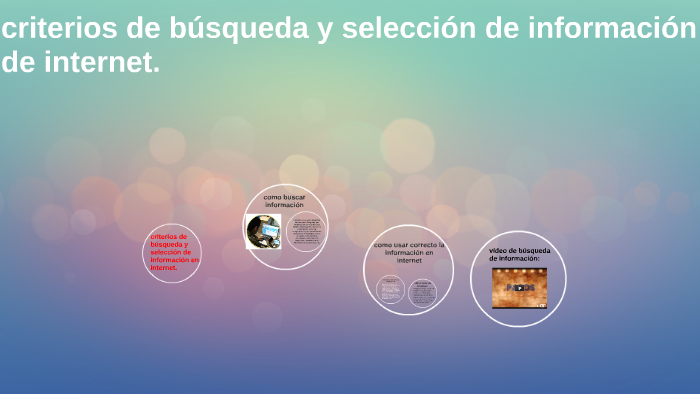criterios de busqueda y selección de información en internbe by Jose
