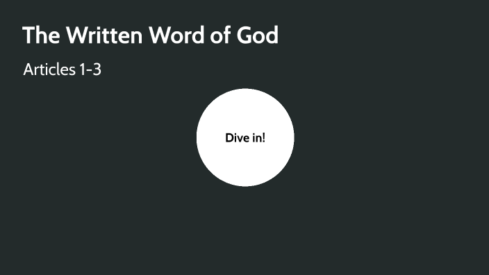 The Written Word Of God By Joshua Keeney On Prezi