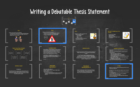 what is an example of a debatable thesis statement