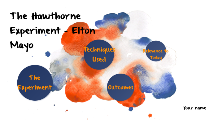 discuss elton mayo hawthorne experiment