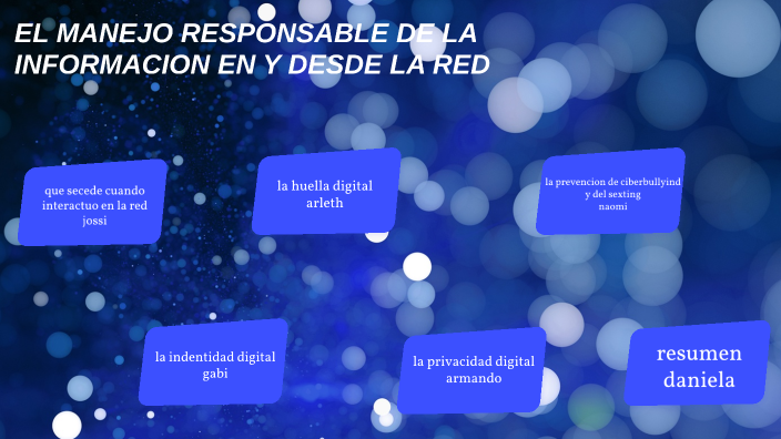 Manejo Responsable De La Informacion En La Red prezi.com