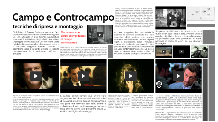 Direzione Della Fotografia Il Campo e Controcampo by Simone Pagano on Prezi