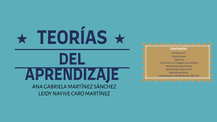 TEORIAS DEL APRENDIZAJE by Gabriela Martínez Sánchez on Prezi