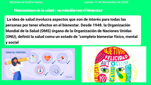 Dimensiones de la salud y su relación con el bienestar by Montserrat ...
