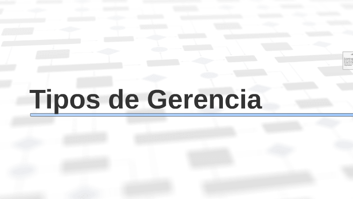 Tipos de gerencia