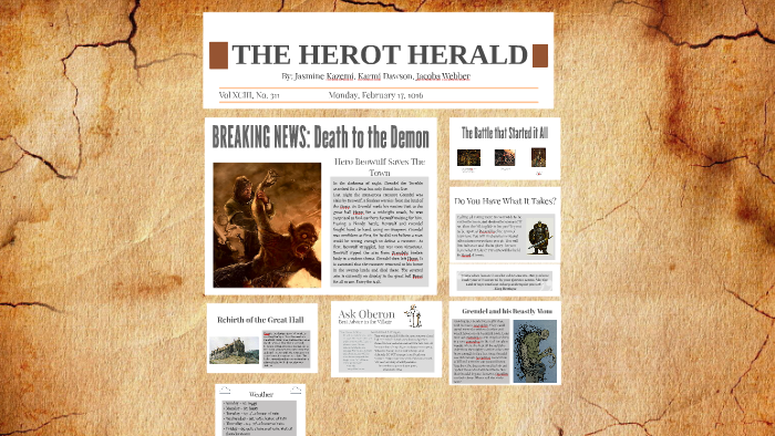 Beowulf Newspaper by on Prezi