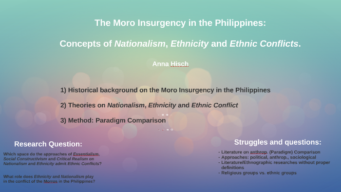 The Moro Insurgency in the Philippines: by Anna Hisch