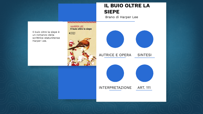 Riassunto Del Libro Il Buio Oltre La Siepe il buio oltre la siepe by on Prezi