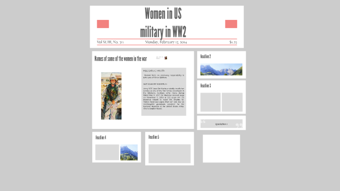 women in US military in WW2 by Ryleigh Clark on Prezi