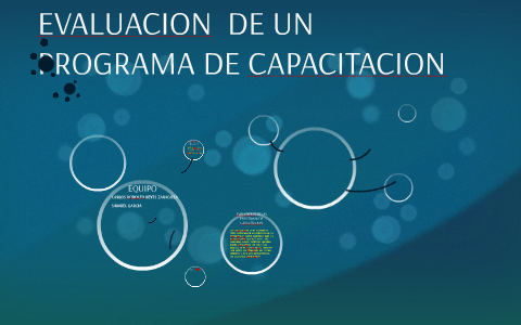 EVALUACION DEL PROGRAMA DE CAPACITACION by Andrés Alca on Prezi