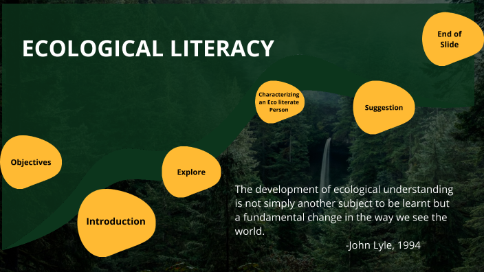 ecological literacy essay