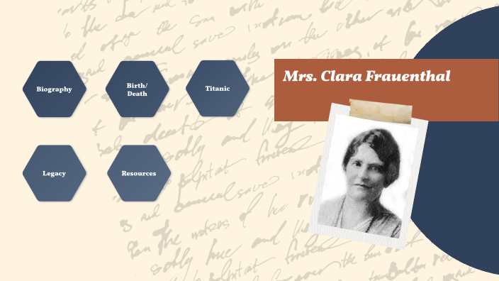 Mrs. Clara Frauenthal by Kaitlyn Bohack on Prezi