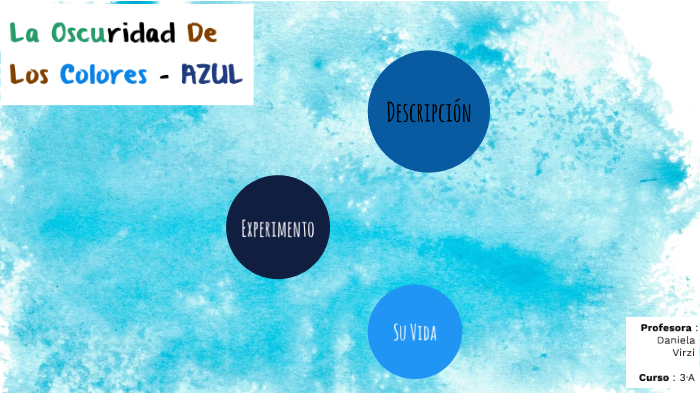 La Oscuridad De Los Colores Azul