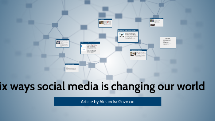 6 Ways Social Media Is Changing The World | World Economic Forum