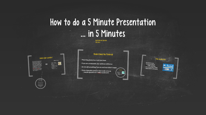how long to prepare a 5 minute presentation