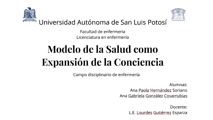 Modelo de la salud como expansión de la conciencia by paola pohl