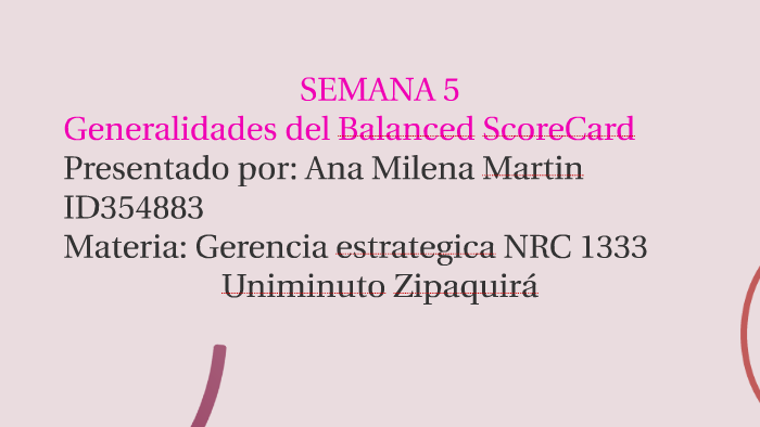 Semana 5 generalidades del Balanced ScoreCard by Anamile Martin on Prezi