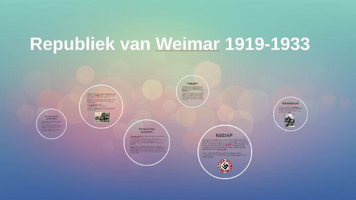 Republiek van Weimar 1919-1933 by Bente van Warmerdam on Prezi