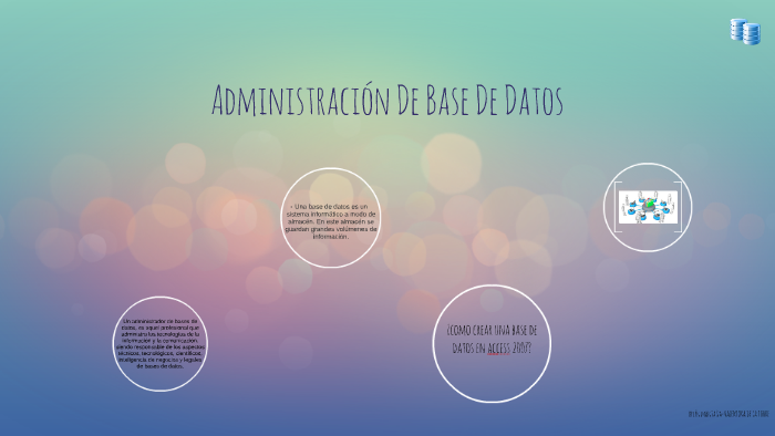 Administración De Base De Datos by introduccion especilalidad on Prezi